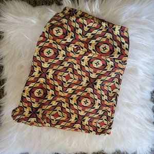 Tall and Curvy LuLaRoe Rust Gold Southwest Geometric Buttery Soft Leggings TC